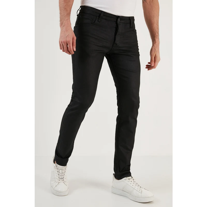 Buratti Pamuklu Normal Bel Slim Fit Dar Paça Jeans Erkek Kot Pantolon 1115f07napolı Siyah CQ10849