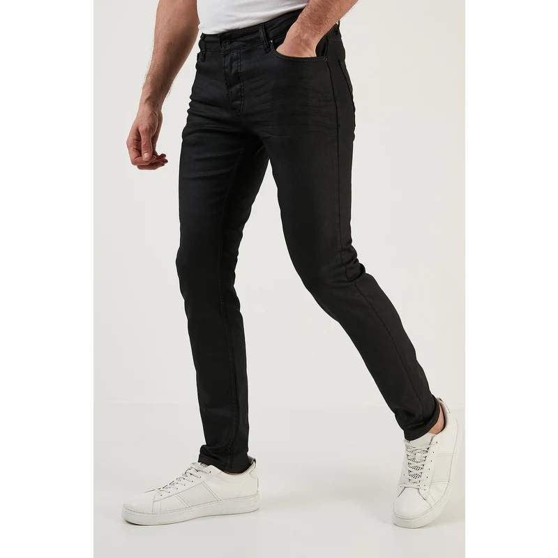 Buratti Pamuklu Normal Bel Slim Fit Dar Paça Jeans Erkek Kot Pantolon 1115f07napolı Siyah CQ10849