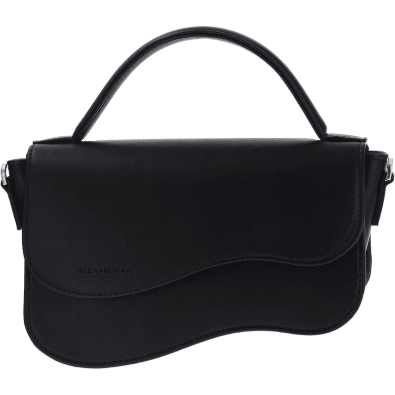 Alexandra K Mini Shoulder Vegan Bag - Black Ink Corn Leather OE8702