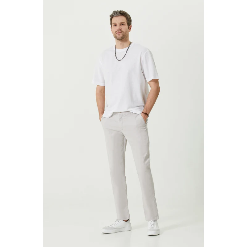 NetWork Taş Rengi Düz Paça Casual Pantolon