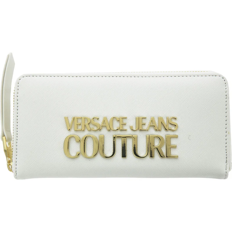 Versace Jeans Couture Kadınlar İçin Deri ve Kumaş Cüzdanlar Beyaz Polyester 2023