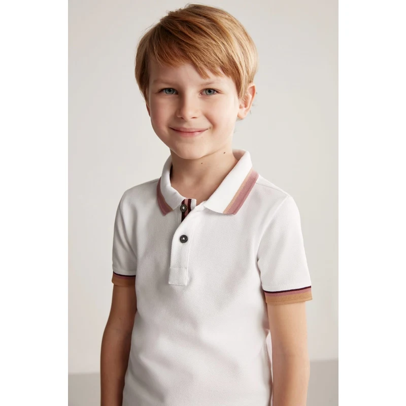 Hemington Pike Pamuk Beyaz Çocuk Polo T-Shirt