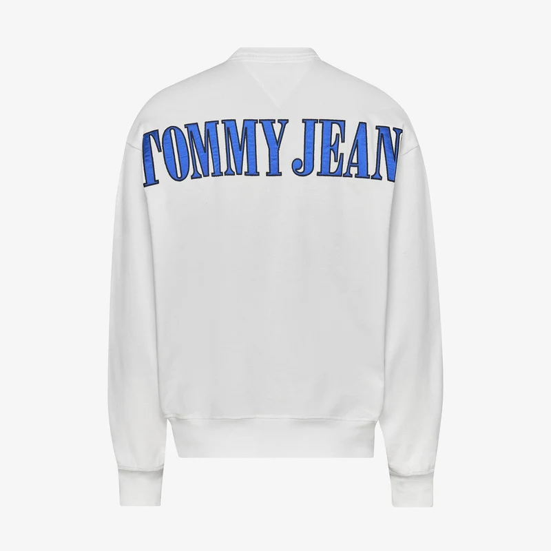 Tommy Jeans Comfort Archive Crew Erkek Beyaz Sweatshirt.34-DM0DM15712.YBR RY10683