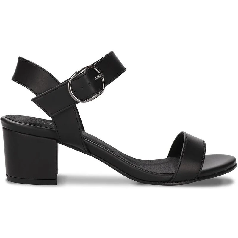 Nae Vegan Shoes Zinnia Black Vegan Heeled Sandals With Straps