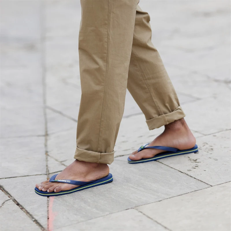 Havaianas Brasil Logo Erkek Lacivert Terlik.34-4110850.0555