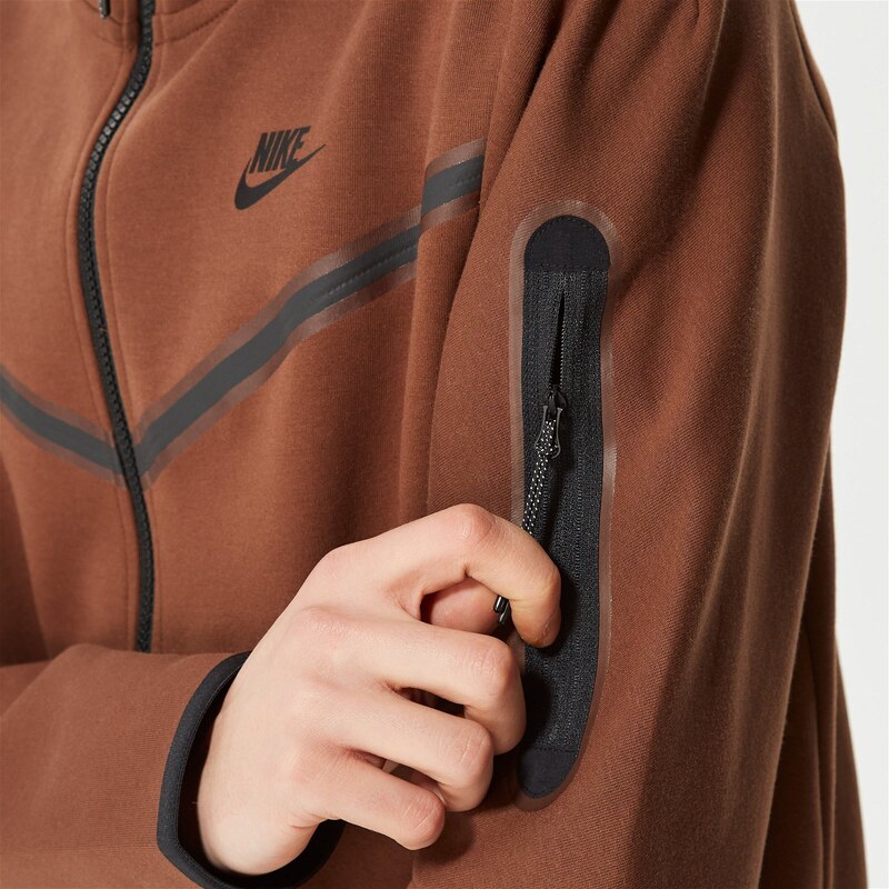 Nike Sportswear Tech Fleece Full-Zip Erkek Kahverengi Eşofman Üstü.CU4489.259