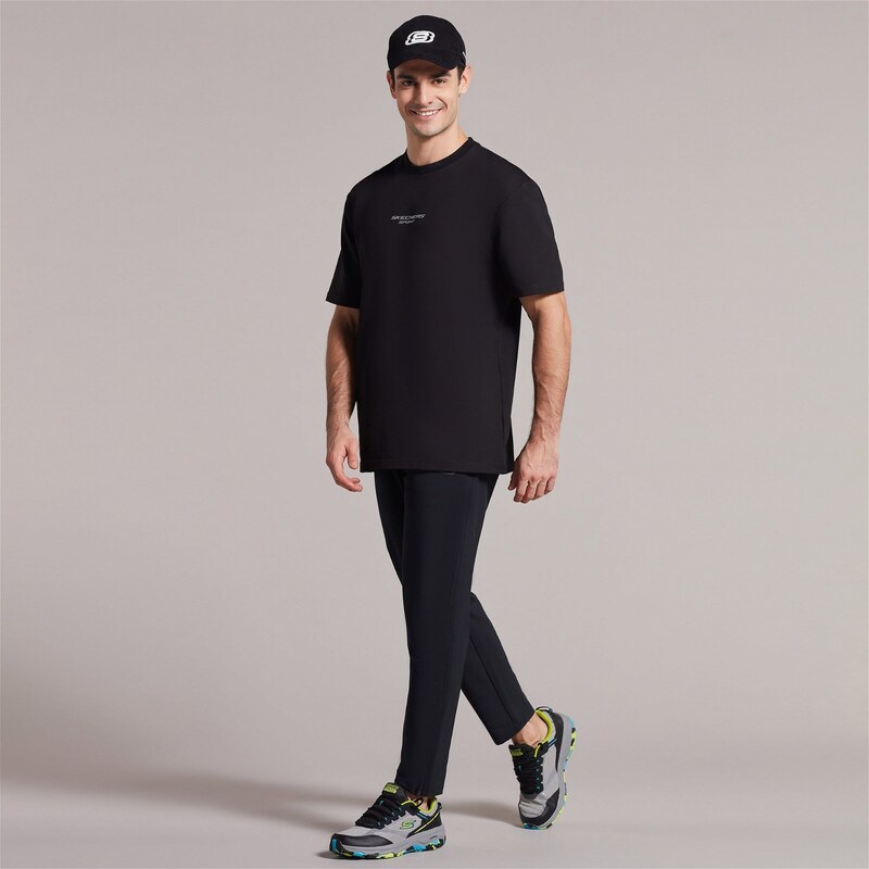 Skechers Runner Lite Slim Micro Erkek Siyah T-Shirt.34-S212160.001