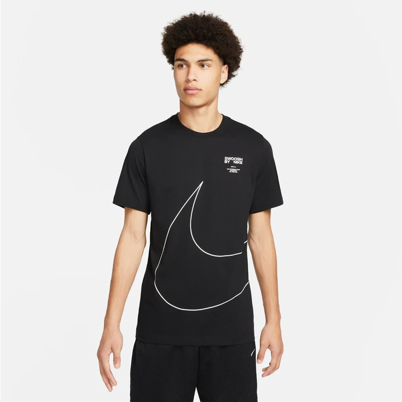 Nike Big Swoosh Erkek Siyah T-Shirt.DZ2883.010