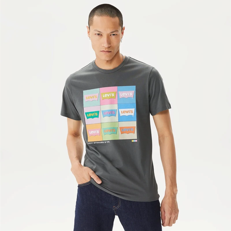 Levi's Graphic Crewneck Grid Erkek Siyah T-Shirt.34-A28230190.90