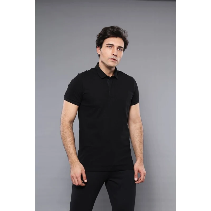 Polo Plain Black T-Shirt | Wessi