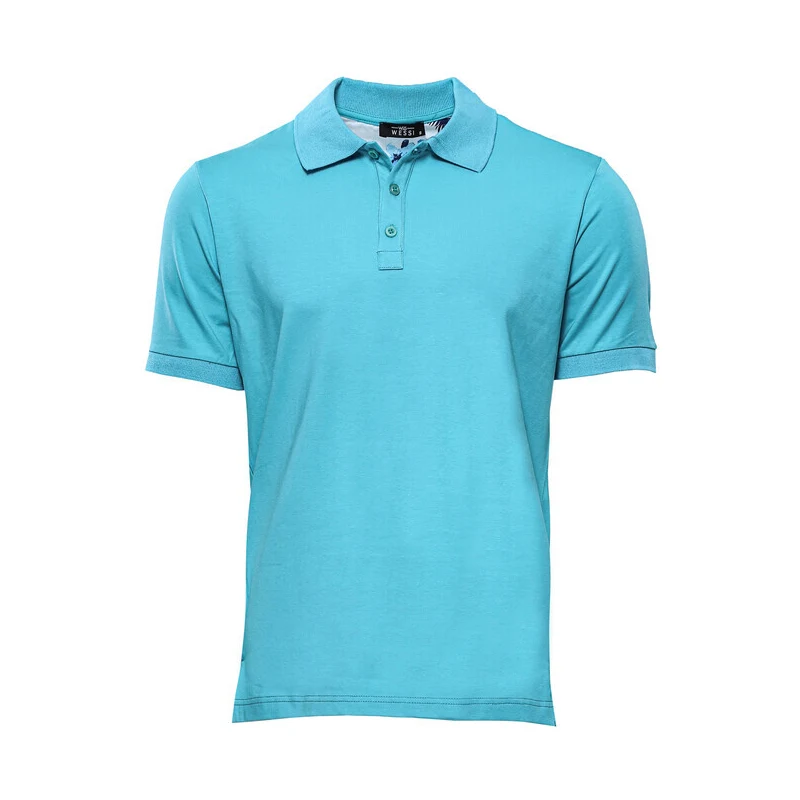 Wessi Blue Oxford Polo Collar T-shirt