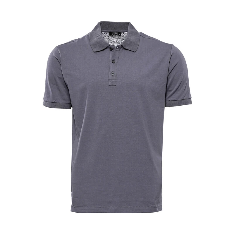 Wessi Grey Polo Collar T-shirt