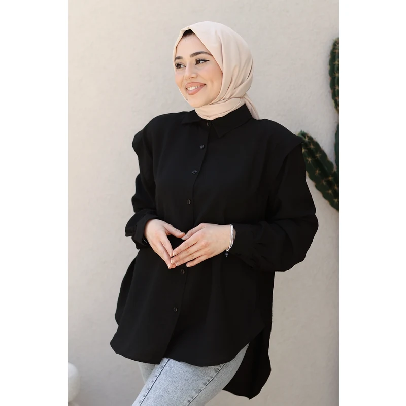 Gizce Vanko Siyah Tunik
