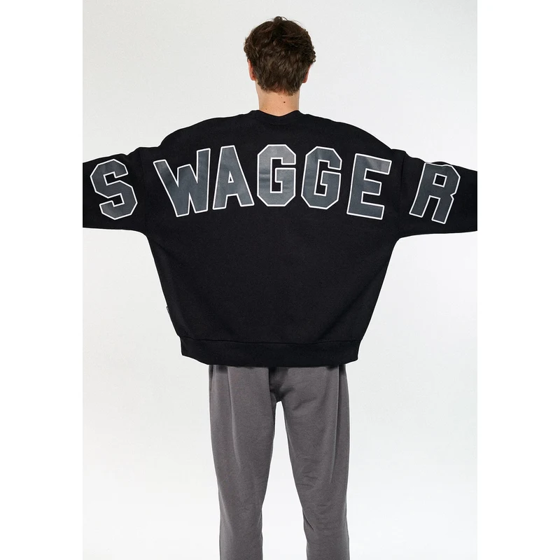 Mavi Swagger Baskılı Siyah Sweatshirt 0611181-900 TZ7617