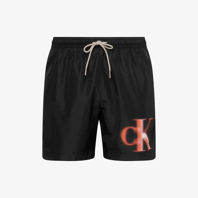 Calvin Klein Medium Drawstring-Graphic Erkek Siyah Mayo Şort.34-KM0KM00800.BEH