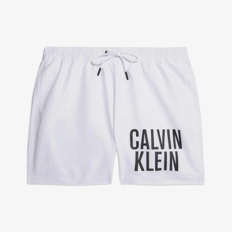 Calvin Klein Medium Drawstring-Nos Erkek Beyaz Mayo Şort.34-KM0KM00739.YCD