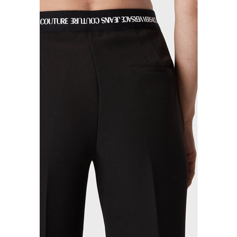 Versace Jeans Couture Versace Streç Normal Bel Slim Fit Düz Paça Bayan Pantolon 73haa1a2 N0103 899 Siyah
