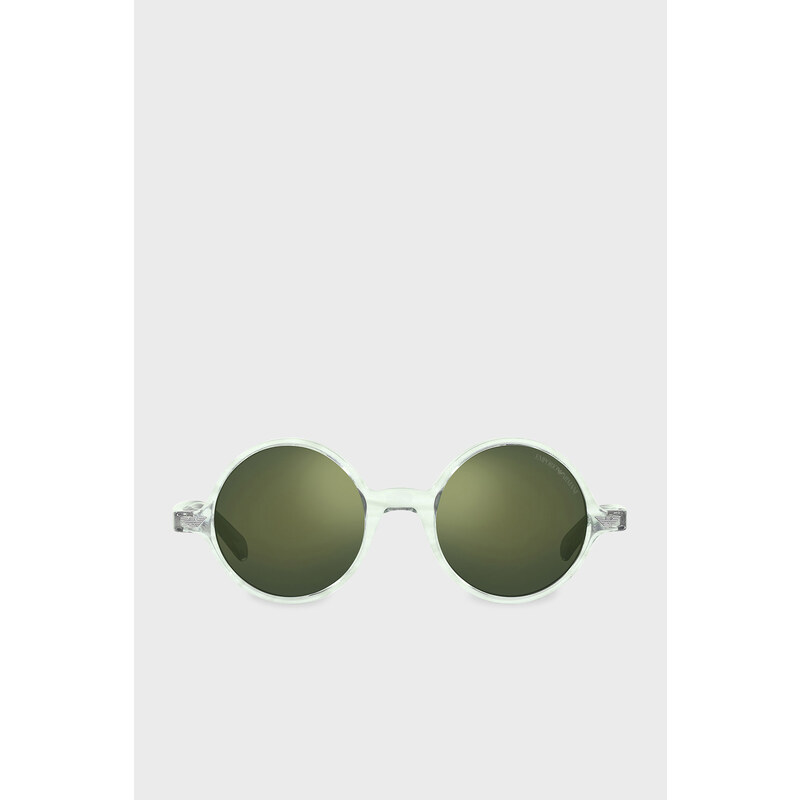 Emporio Armani Şeffaf Yuvarlak Güneş Erkek Gözlük 0ea501m 60216r 47 Kristal-koyu Yeşil