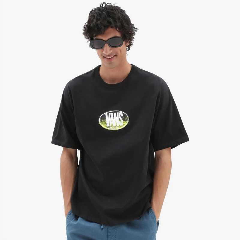 Vans Off The Wall Gradient Logo Erkek Siyah T-Shirt.34-VN0007VGBLK1.-