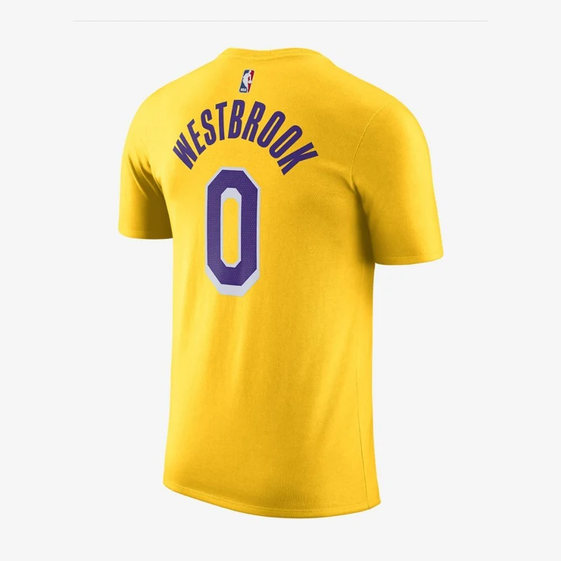 Nike NBA Los Angeles Lakers Westbrook Erkek Sarı T-Shirt.DR6380.736 UV8829