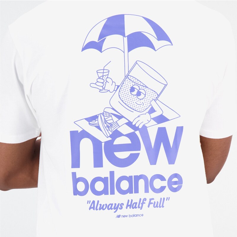 New Balance Essentials Always Erkek Beyaz T-Shirt.MT31562-WM.100