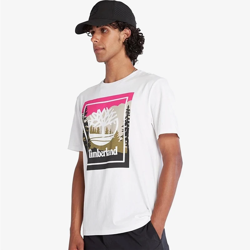 Timberland Outdoor Graphic Erkek Siyah T-Shirt.TB0A6F4K0011.-