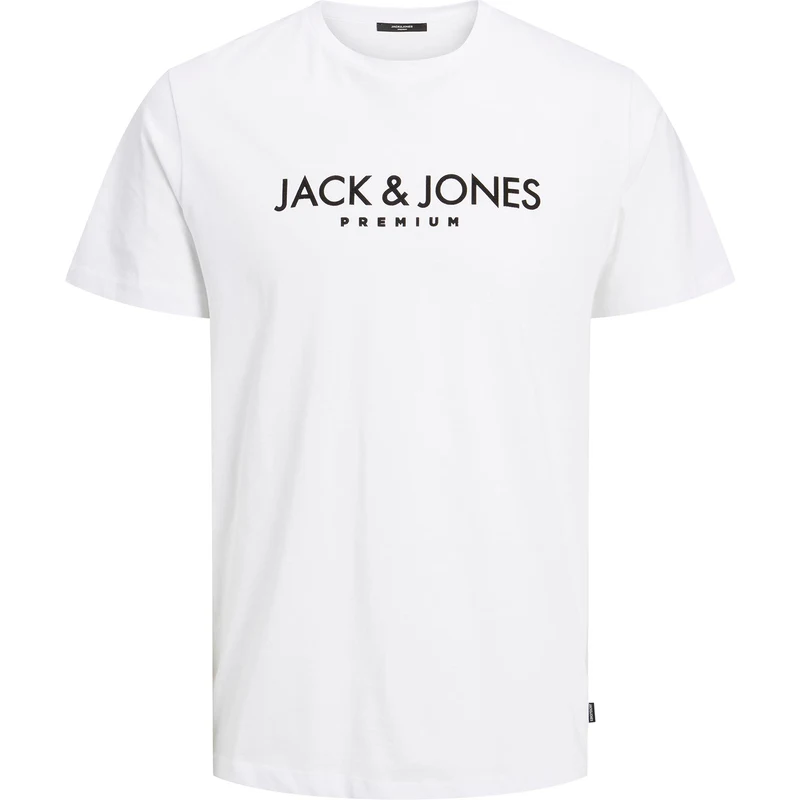 Jack & Jones Premium Pamuklu Regular Fit Bisiklet Yaka Erkek T Shirt 12227649 Beyaz