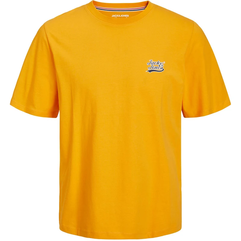 Jack & Jones Jack &j Ones Originals % 100 Pamuk Standart Fit Bisiklet Yaka Erkek T Shirt 12227773 Orange