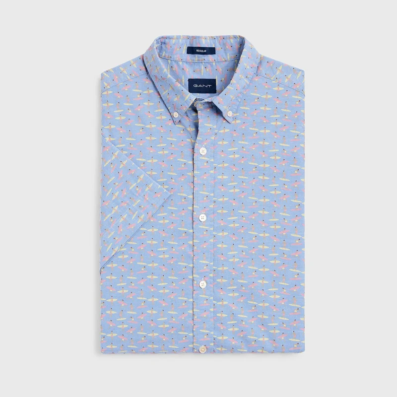 Gant Erkek Açık Mavi Regular Fit Micro Gömlek TZ7759