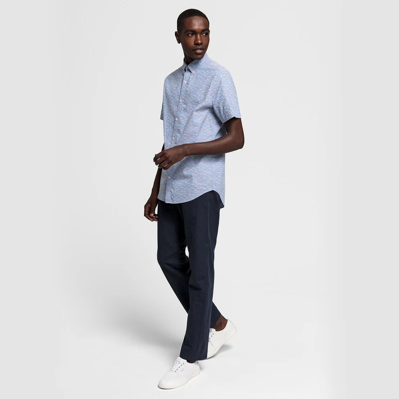 Gant Erkek Açık Mavi Regular Fit Micro Gömlek TZ7759