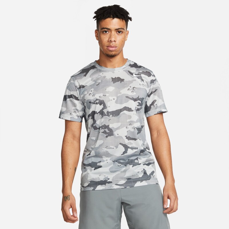 Nike Dri FIT Camo Erkek Gri T Shirt Glami