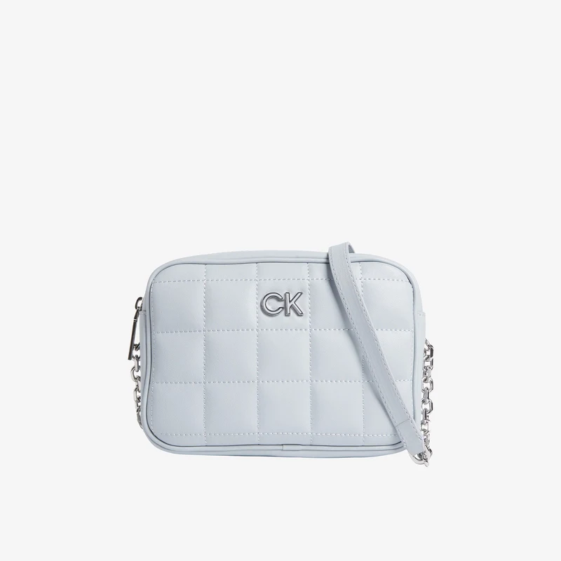 Calvin Klein Re-Lock Quilt Camera Bag Kadın Mavi Omuz Çantası