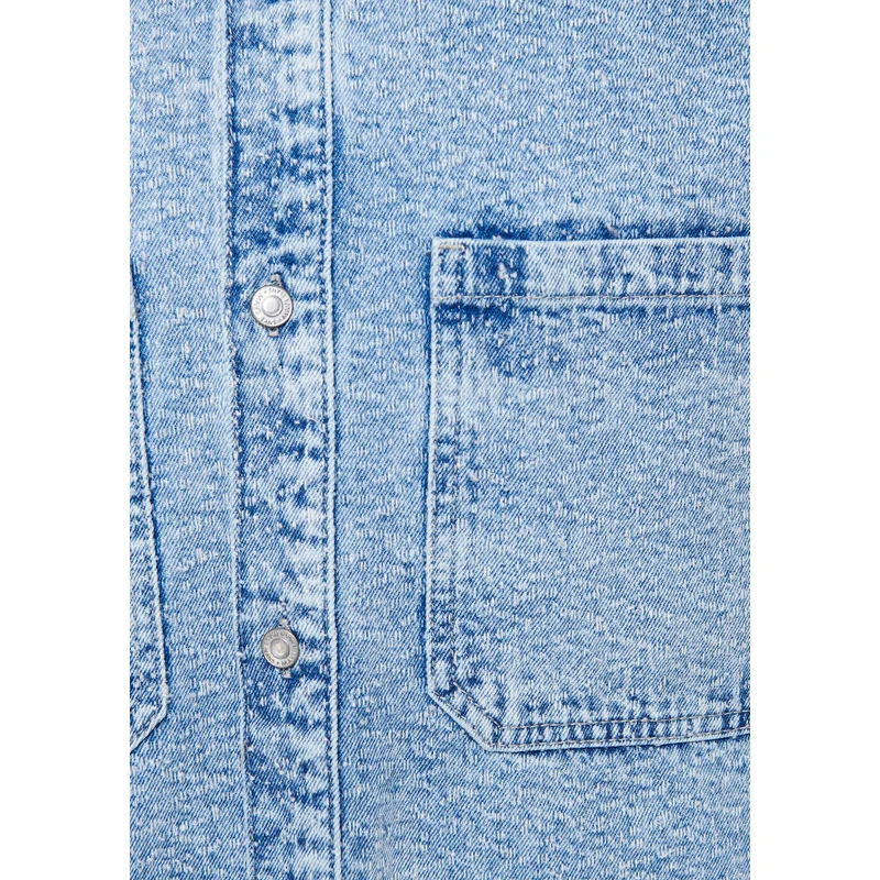 Mavi Oslo Maviterranean Jakarlı Jean Gömlek Oversize / Geniş Kesim 0210289-85228 UV10087