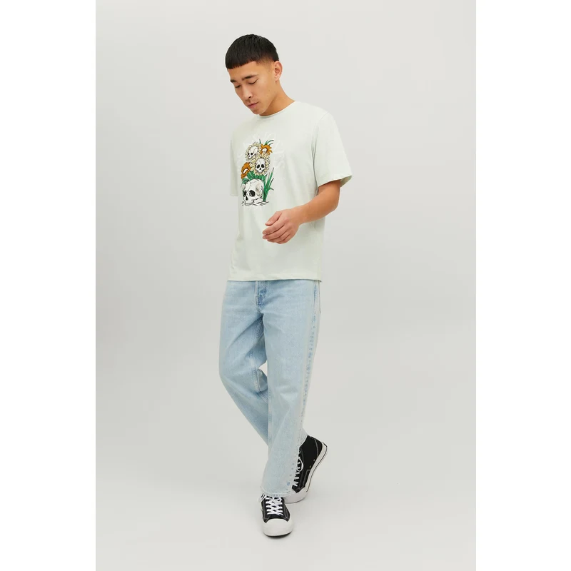Jack & Jones Originals Pamuklu Regular Fit Bisiklet Yaka Erkek T Shirt 12234309 Mint