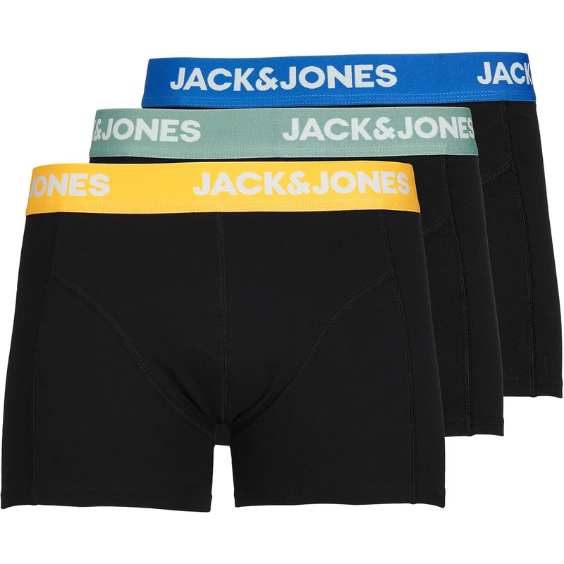 Jack & Jones Accessories Jacvito Pamuklu Esnek 3 Pack Erkek Boxer 12228467 Siyah