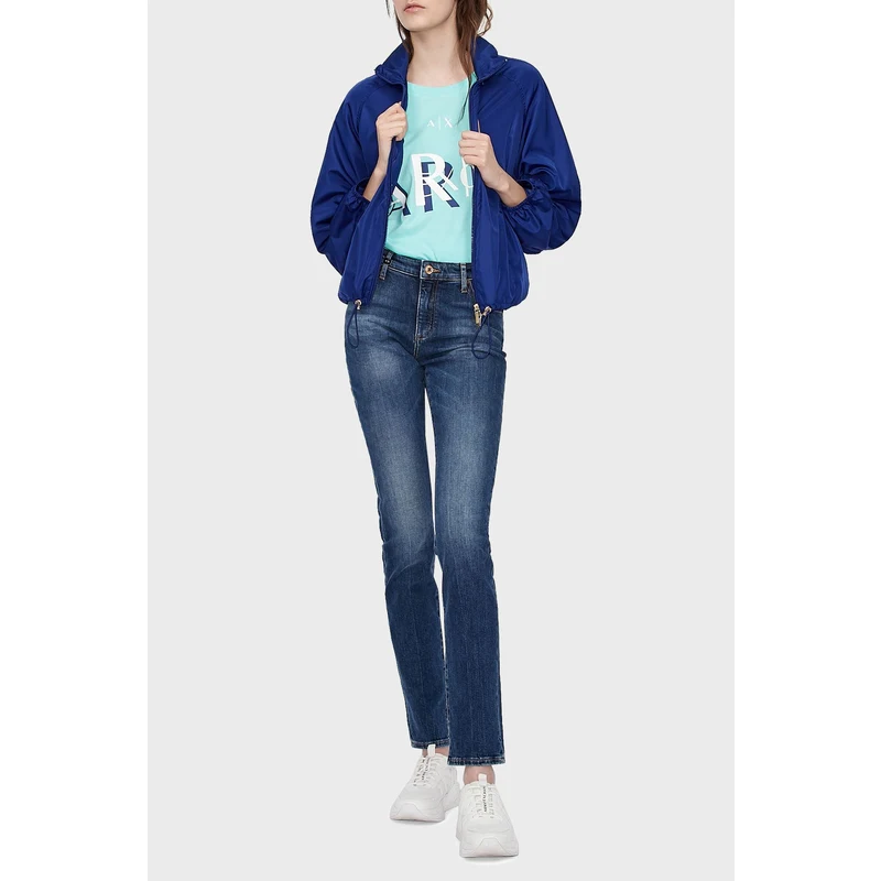 Armani Exchange Pamuklu Slim Fit J45 Jeans Bayan Kot Pantolon 3kyj45 Y1cfz 1500 Lacivert
