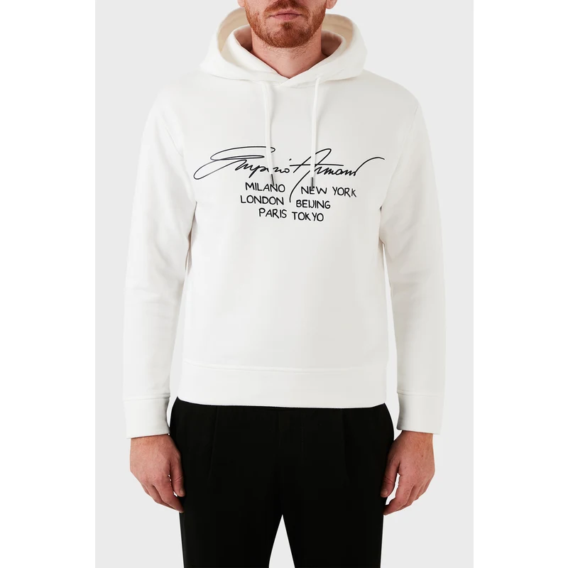 Emporio Armani Erkek Sweat 6k1m92 1jqkz 0120 Beyaz