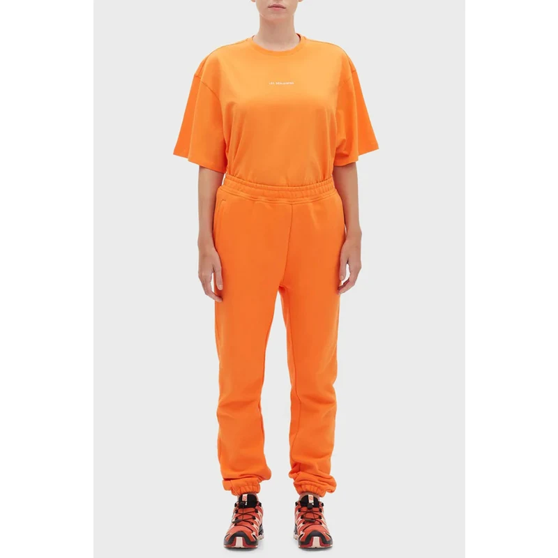 Les Benjamins Logolu Regular Fit Elastik Bel Bantlı Cepli % 100 Pamuk Bayan Pantolon Lb22fwessfusp-304 Orange