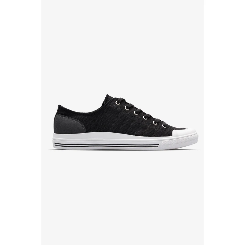 LESCON Club Siyah Beyaz Erkek Sneaker Ayakkabı FR7450