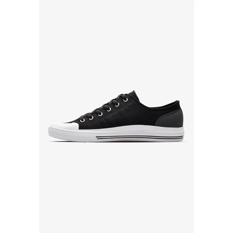 LESCON Club Siyah Beyaz Erkek Sneaker Ayakkabı FR7450