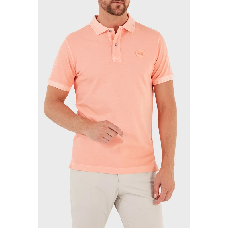 Ruck & Maul Pamuklu Regular Fit Erkek Polo T Shirt Rmm015000001 23312 Coral