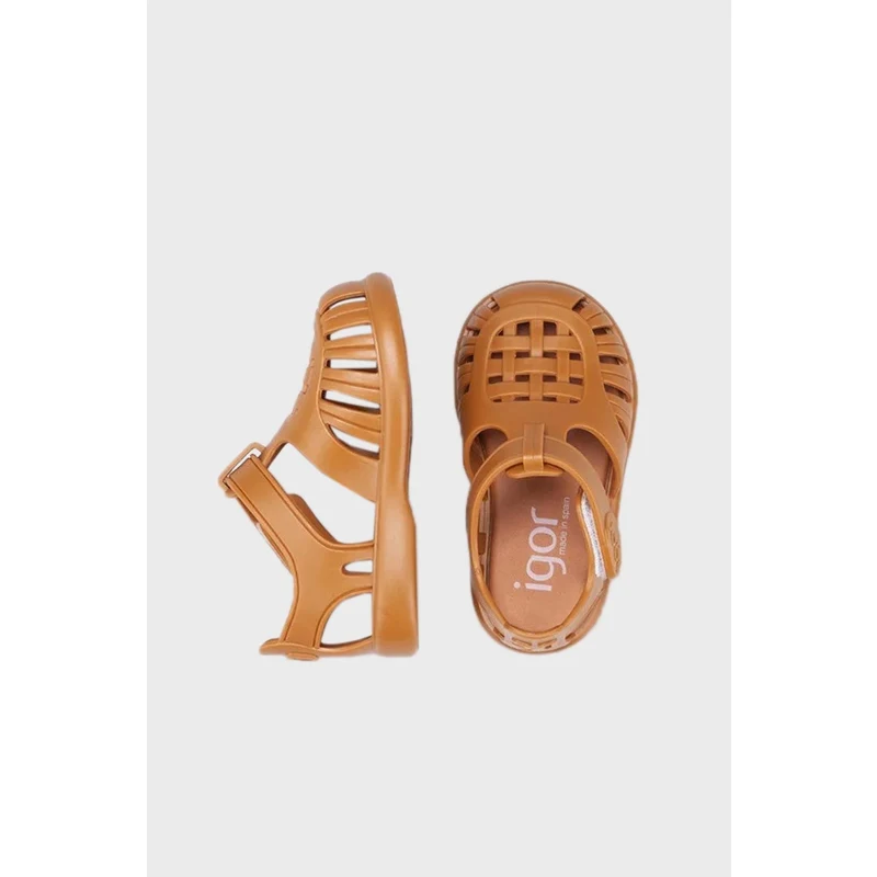 Igor Kaymayı Önleyen Flex Foam Cırtlı Unisex Çocuk Sandalet S10271 Karamel ZN10270