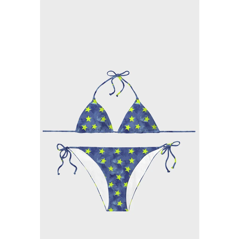 Slipstop Stella Bağlamalı Kolay Kuruyan Uv Korumalı Desenli Bayan Bikini Sb2341000301 Saks
