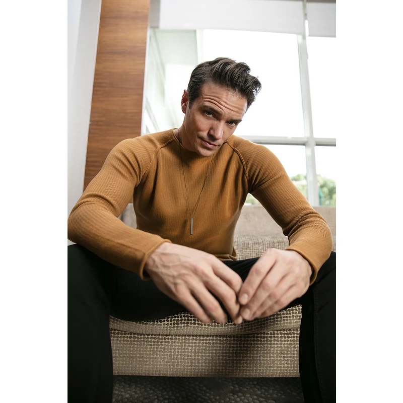 Buratti Regular Fit Bisiklet Yaka Pamuklu Erkek Kazak 6353420 Taba