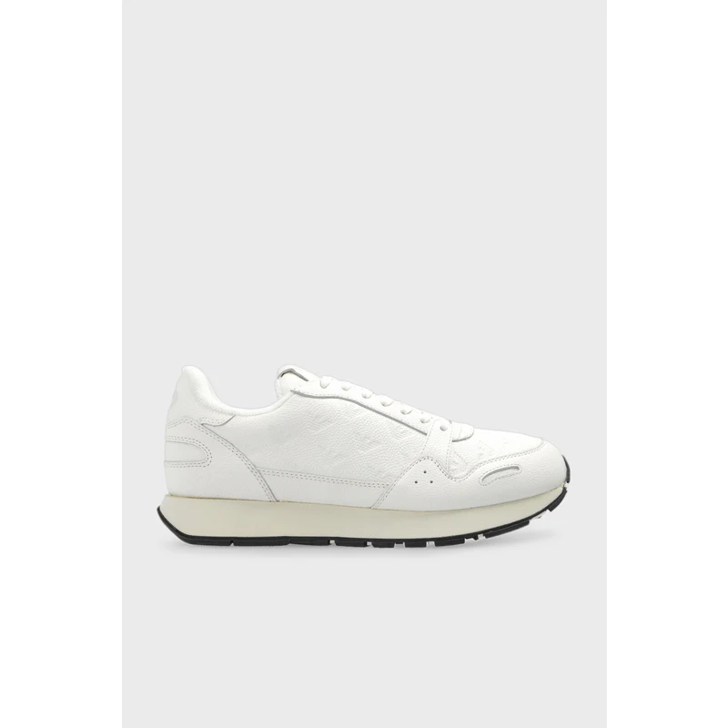 Emporio Armani Logolu Deri Sneaker Erkek Ayakkabı X4x596 Xn328 M801 Beyaz