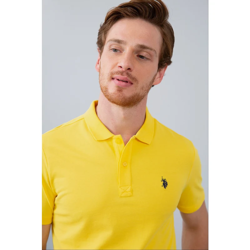 U.S. Polo Assn. Erkek Sarı Basic Polo Yaka Tişört