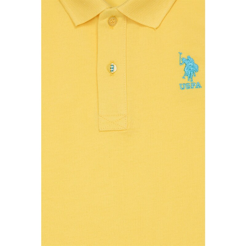 U.S. Polo Assn. Erkek Çocuk Açık Sarı Polo Yaka Tişört