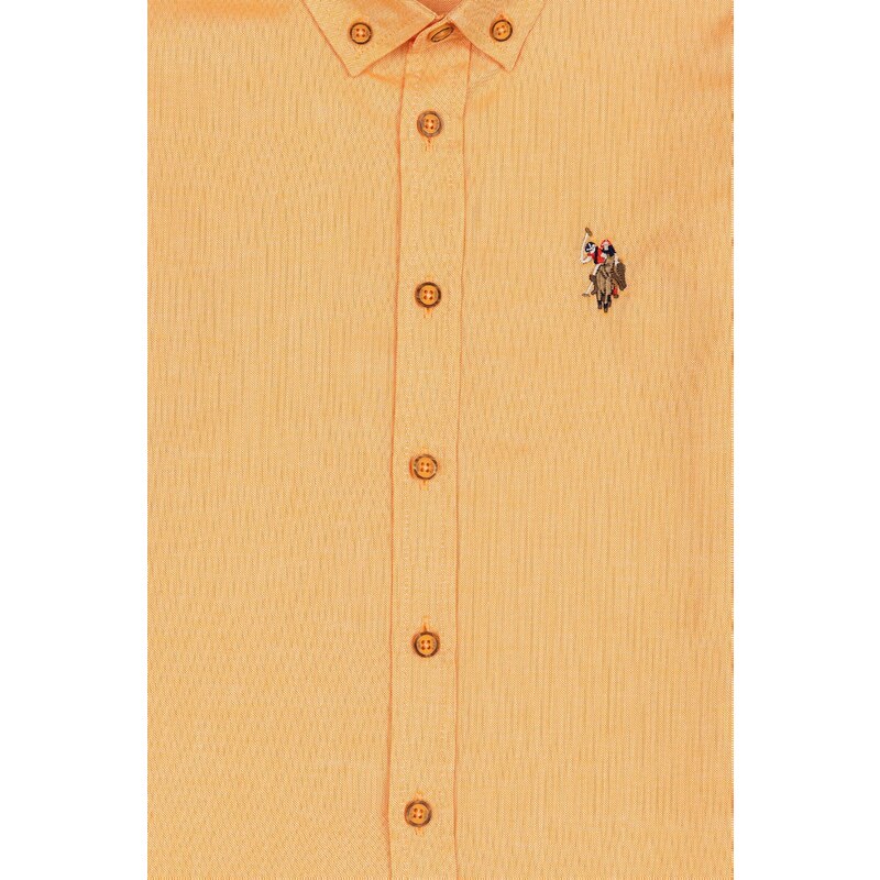 U.S. Polo Assn. Erkek Çocuk Sarı Uzun Kollu Basic Gömlek