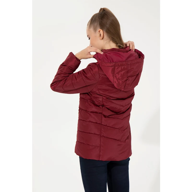 U.S. Polo Assn. Kadın Kırmızı Mont BY5961