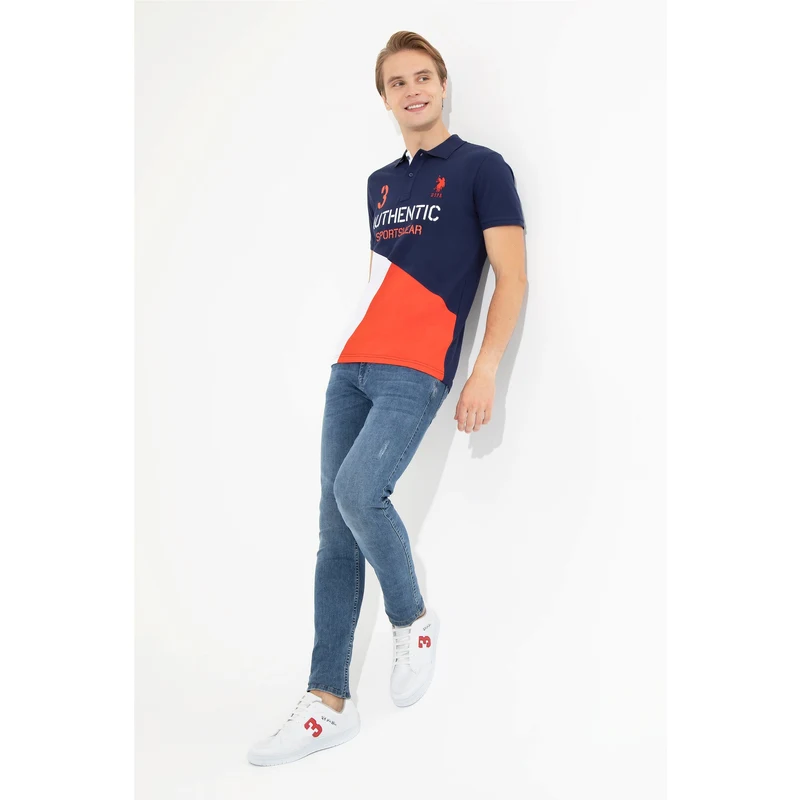 U.S. Polo Assn. Erkek Lacivert Polo Yaka Tişört RQ7923